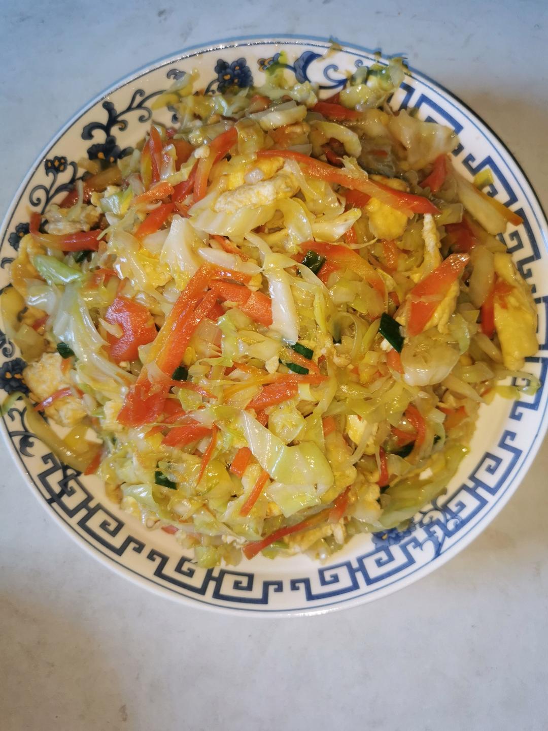 包菜丝炒蛋