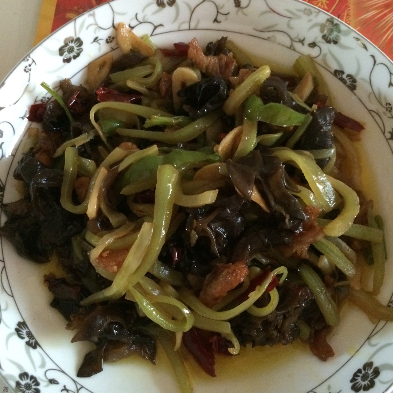 青笋炒肉丝