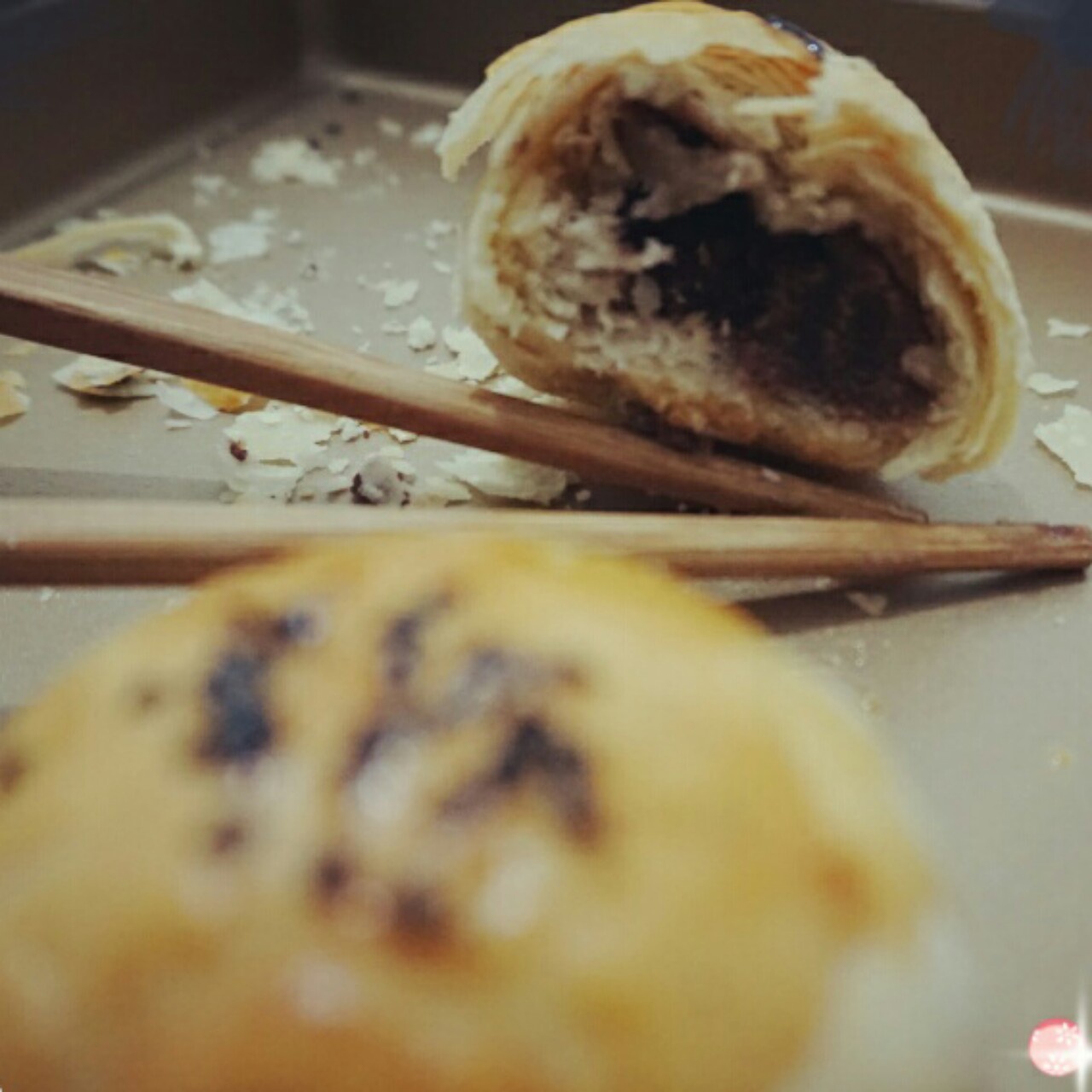 素油开酥的三种口味蛋黄酥