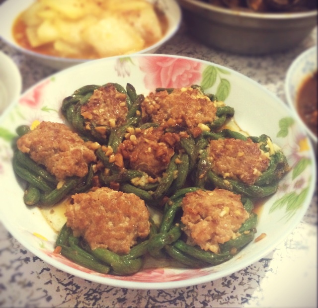 豇豆酿肉