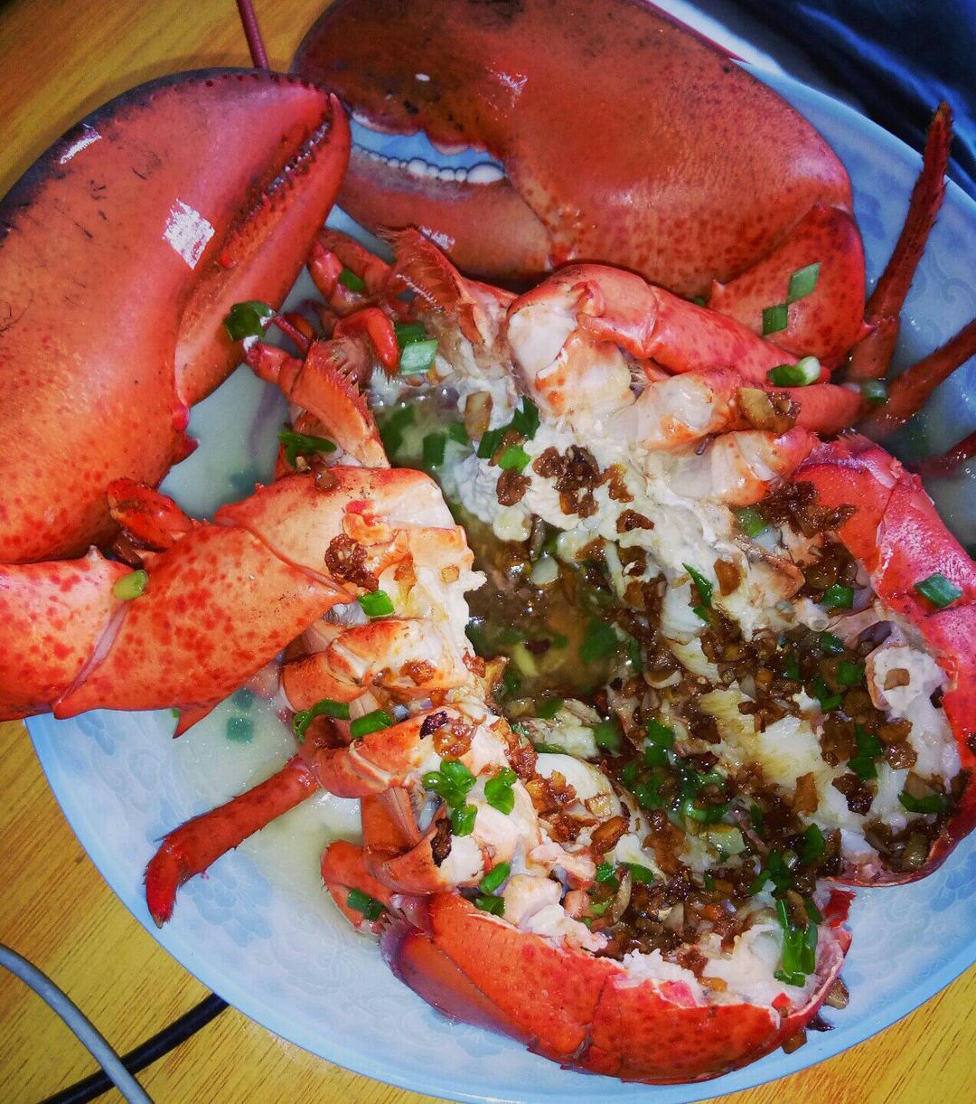 人无欲品自高做的蒜蓉大龙虾