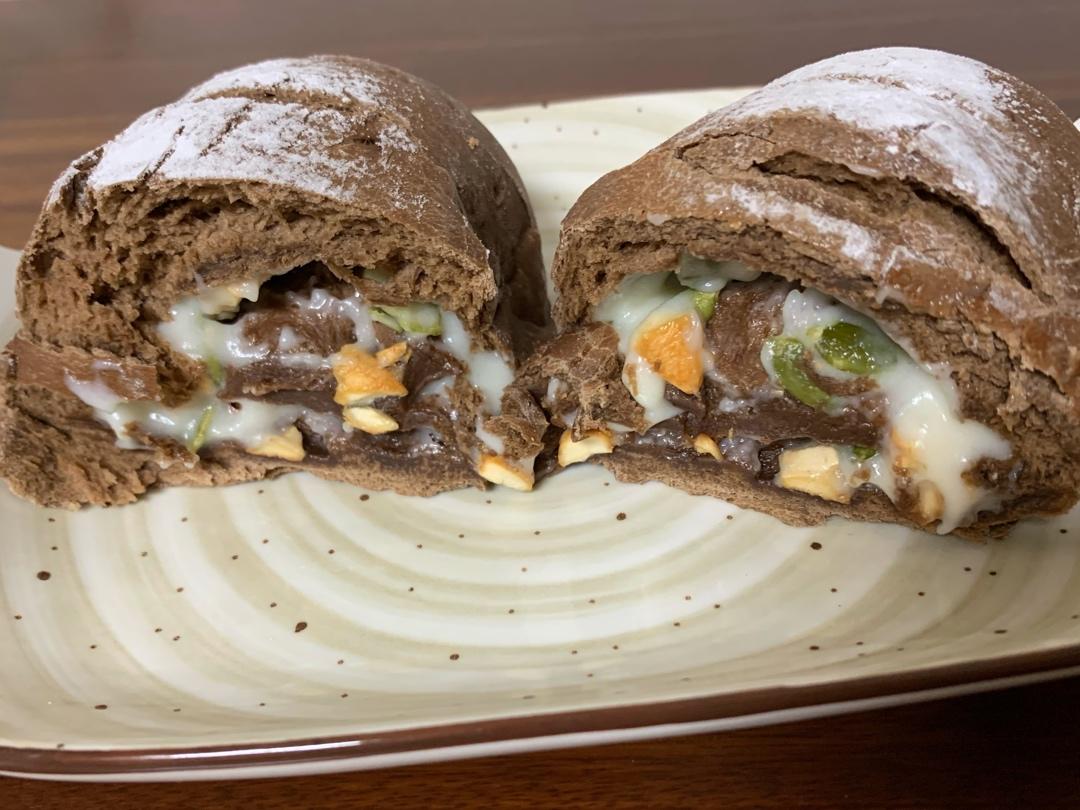 超级好吃简单好做的可可麻薯软欧面包