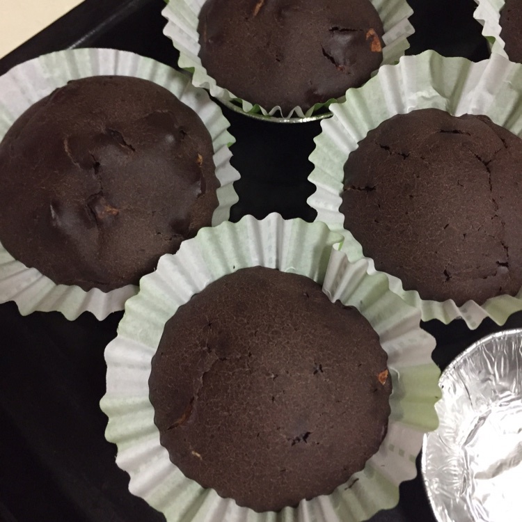 好吃不发胖系列-巧克力香蕉马芬。零巧克力低脂肪。