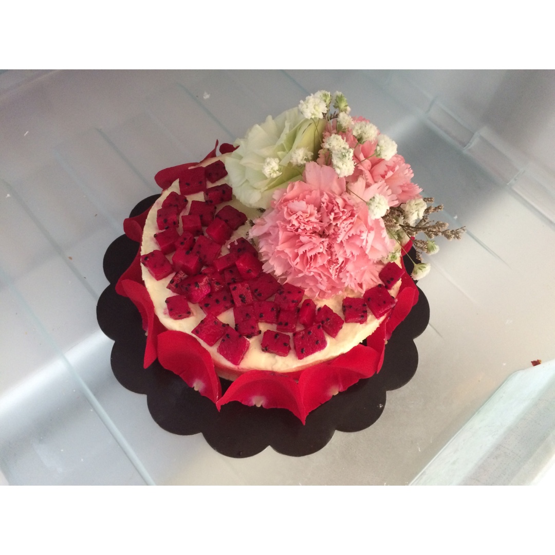 月半鱼丸做的鲜花蛋糕