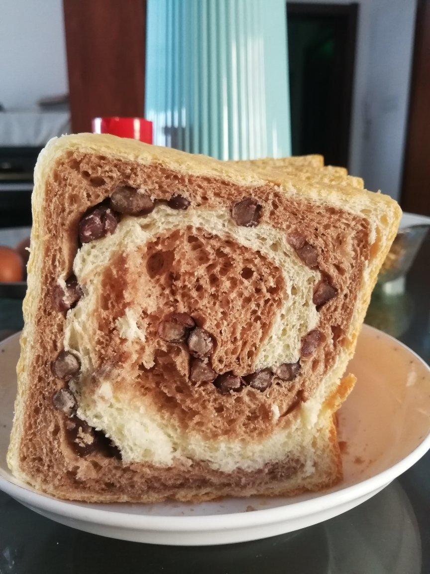 蜜豆抹茶双色吐司（波兰种）