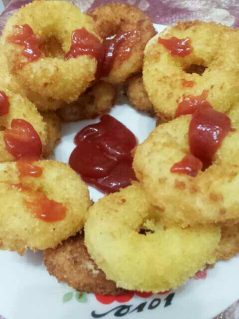 金黄土豆圈的做法