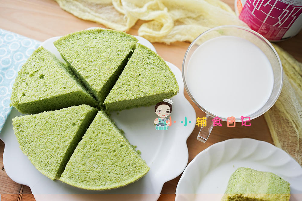 36个月以上辅食菠菜肉松蒸蛋糕的做法