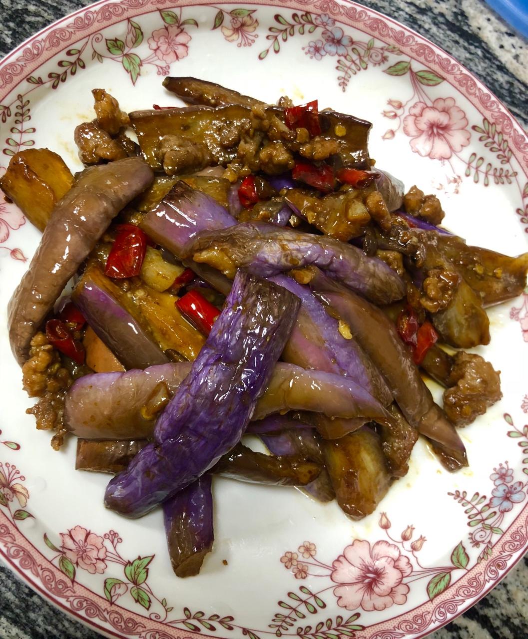 红烧肉沫茄子