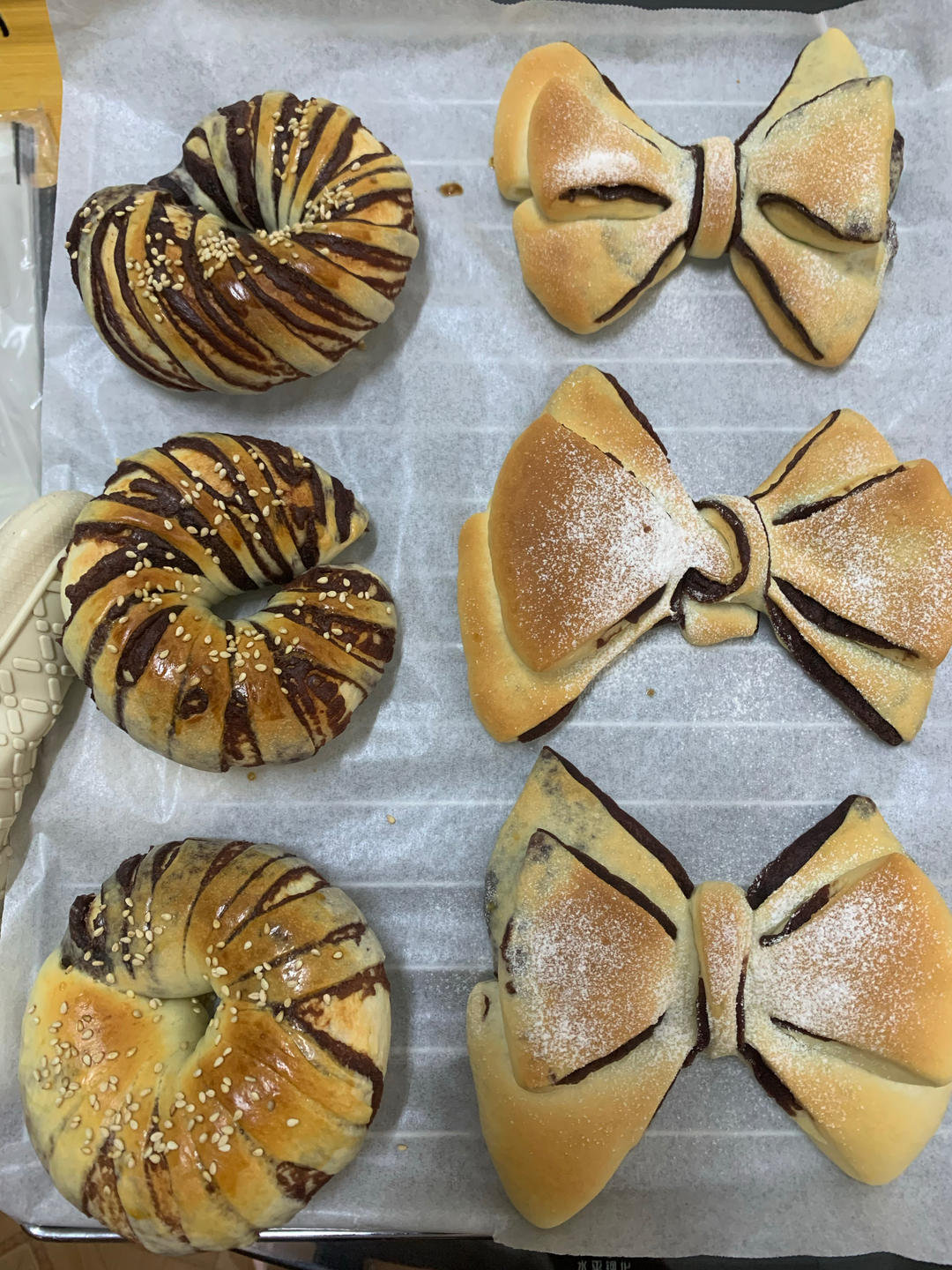 好吃又好看的蝴蝶结🎀豆沙面包