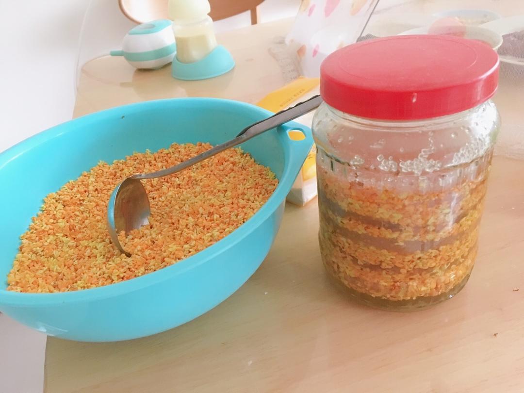 桂花糖＃桂花蜜#烤箱烘干桂花