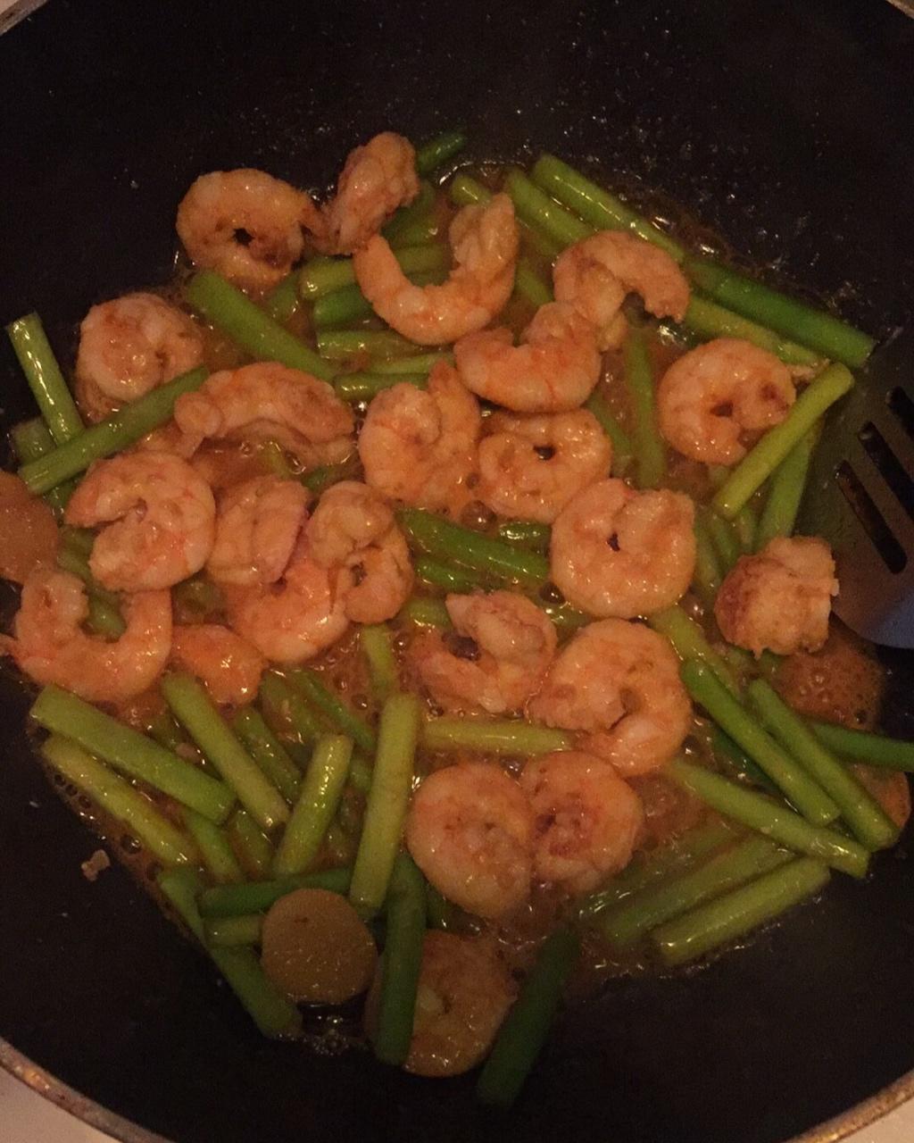 清炒芦笋虾仁