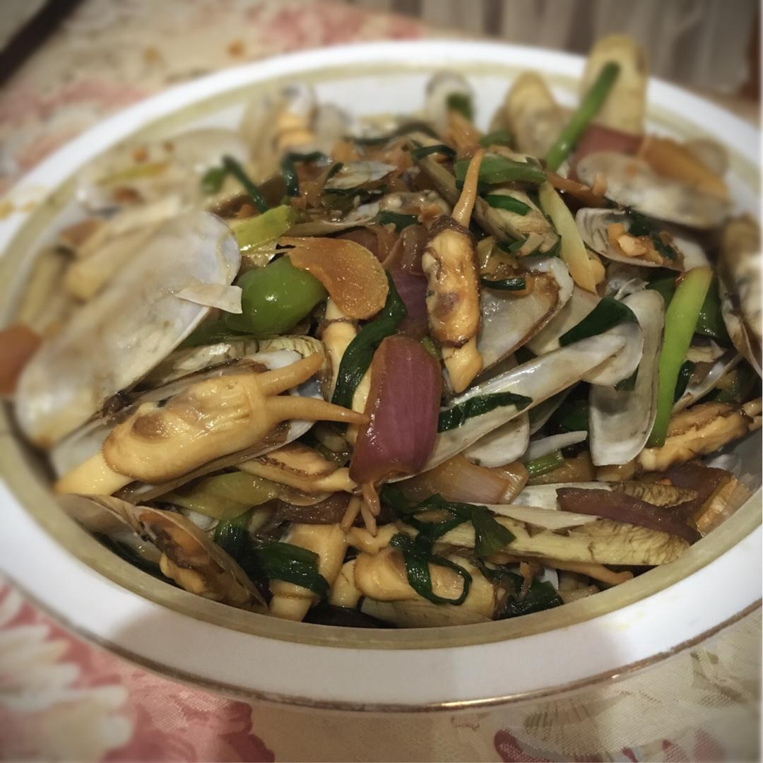 绝味爆炒蛏子（好吃到流泪）