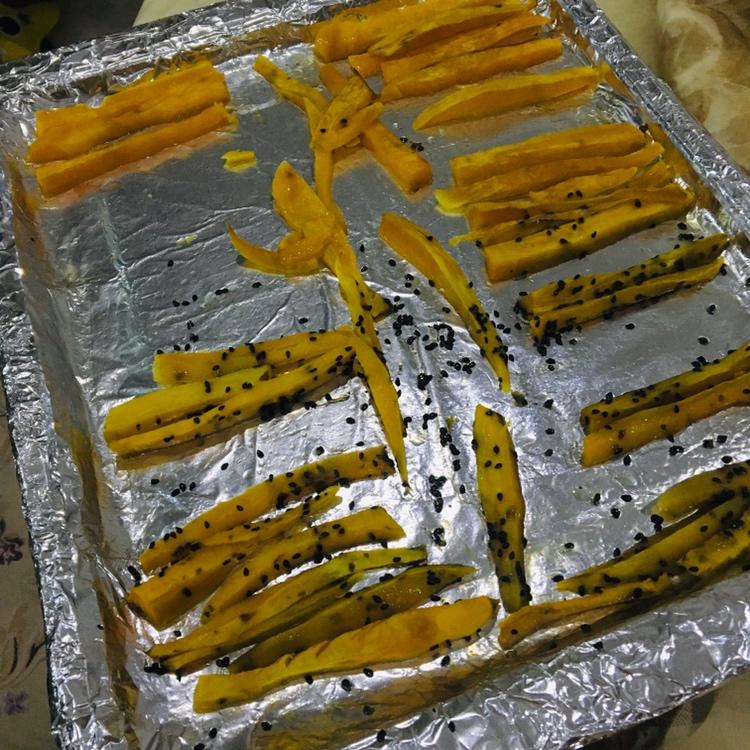 椰蓉烤红薯条（健康夜宵）