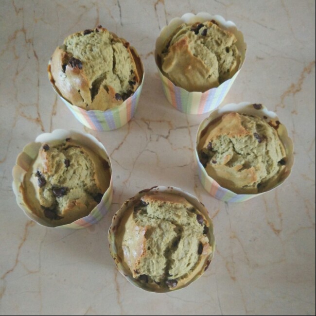 抹茶巧克力豆马芬