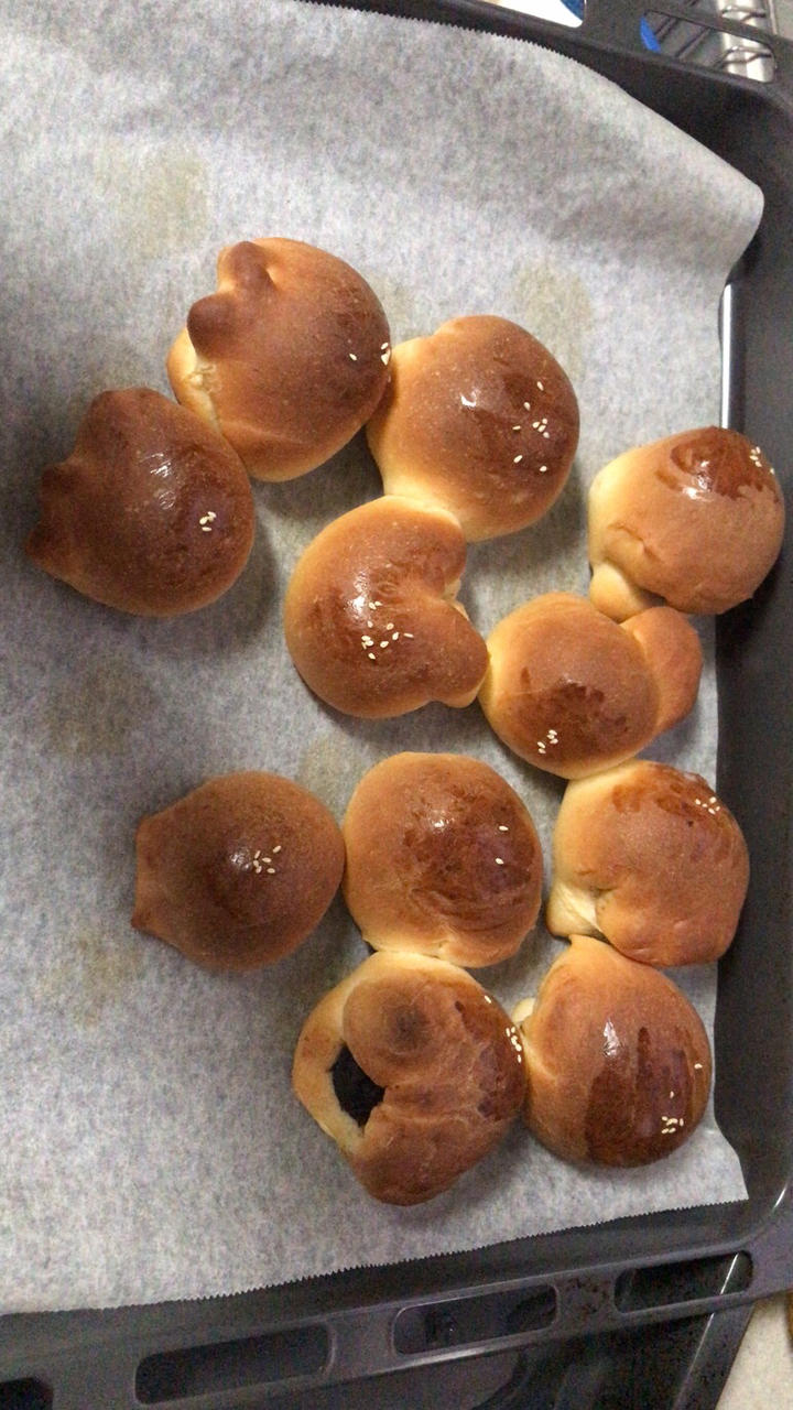 迷你豆沙吐司｜红豆面包｜一口一个