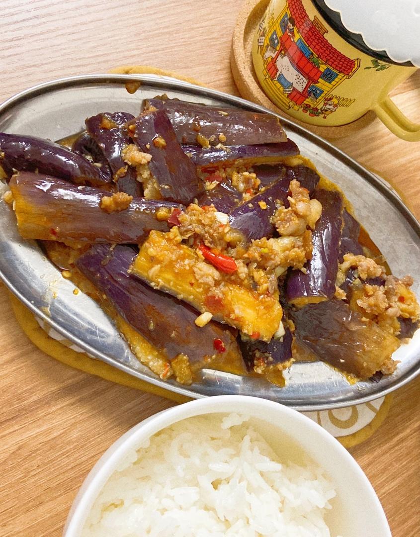 红烧肉沫茄子