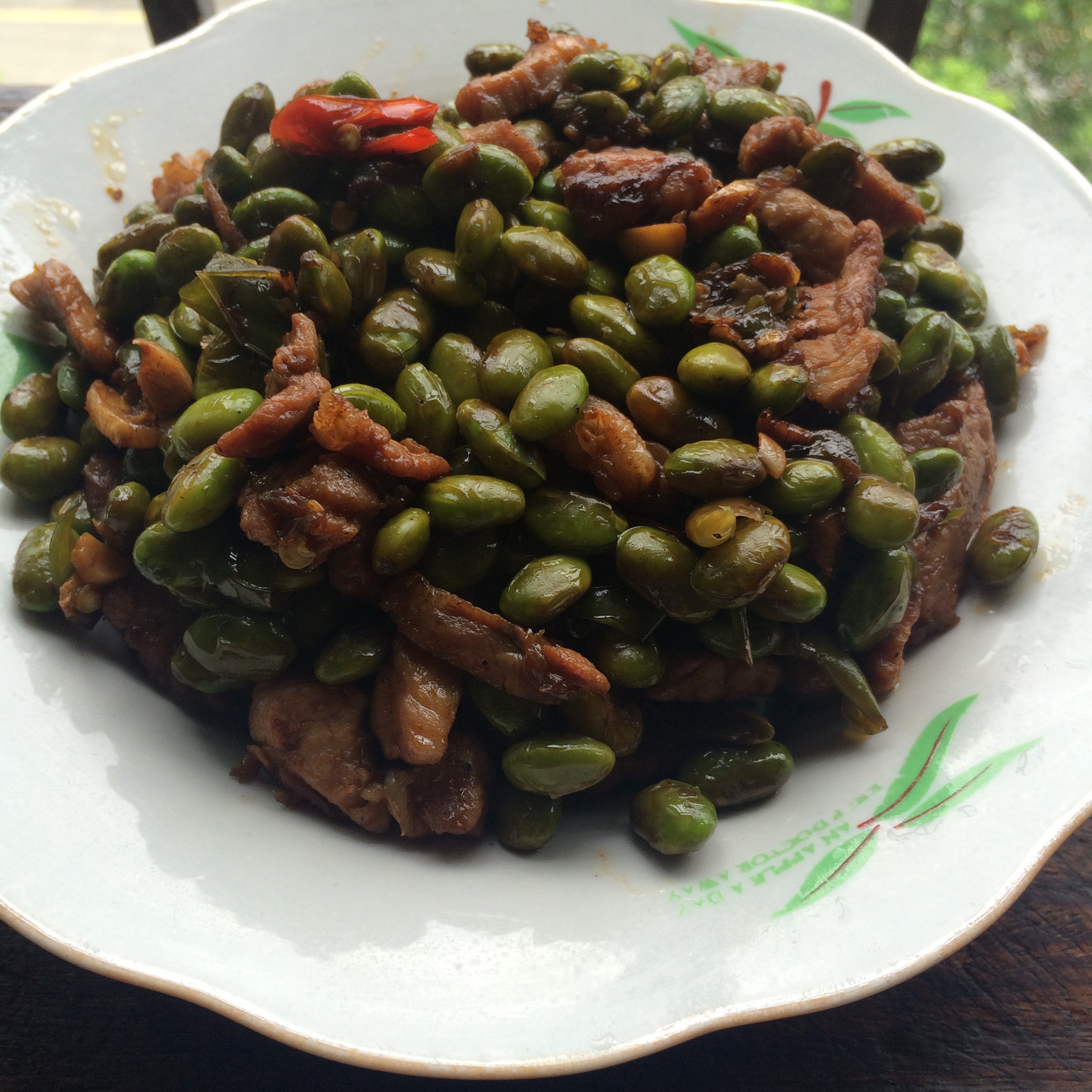 毛豆炒肉