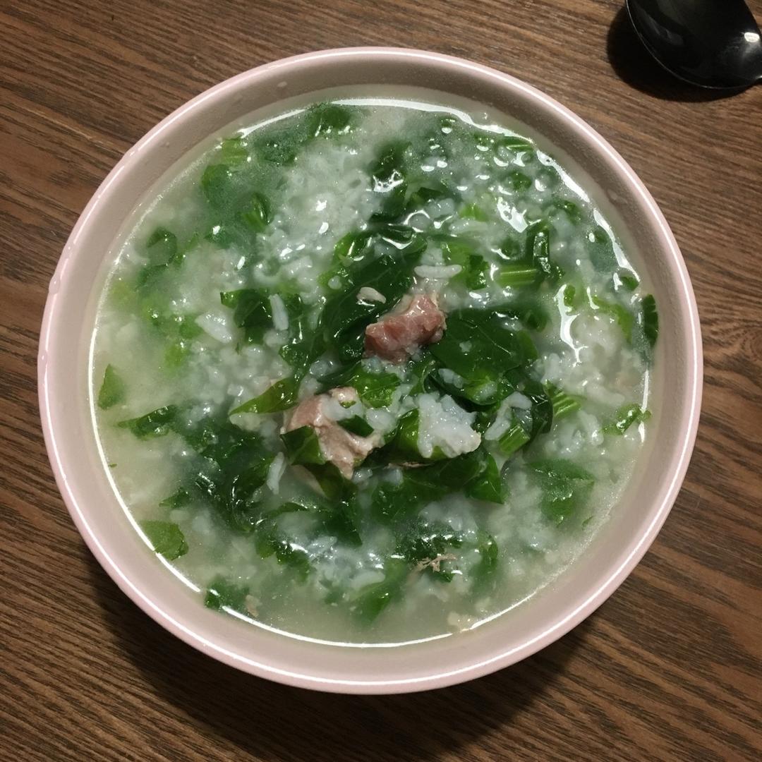 春菜排骨粥