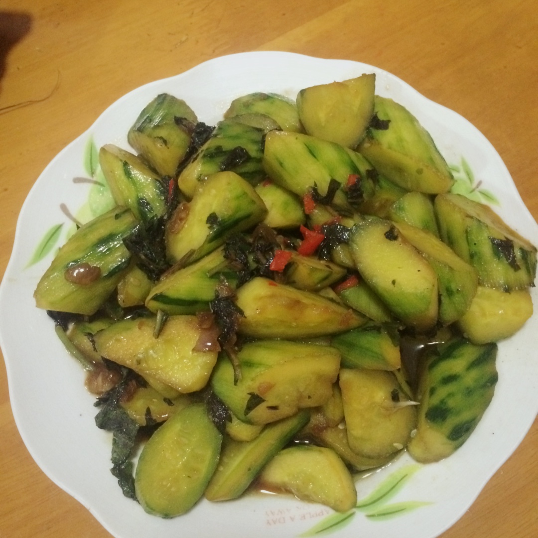 紫苏煎黄瓜