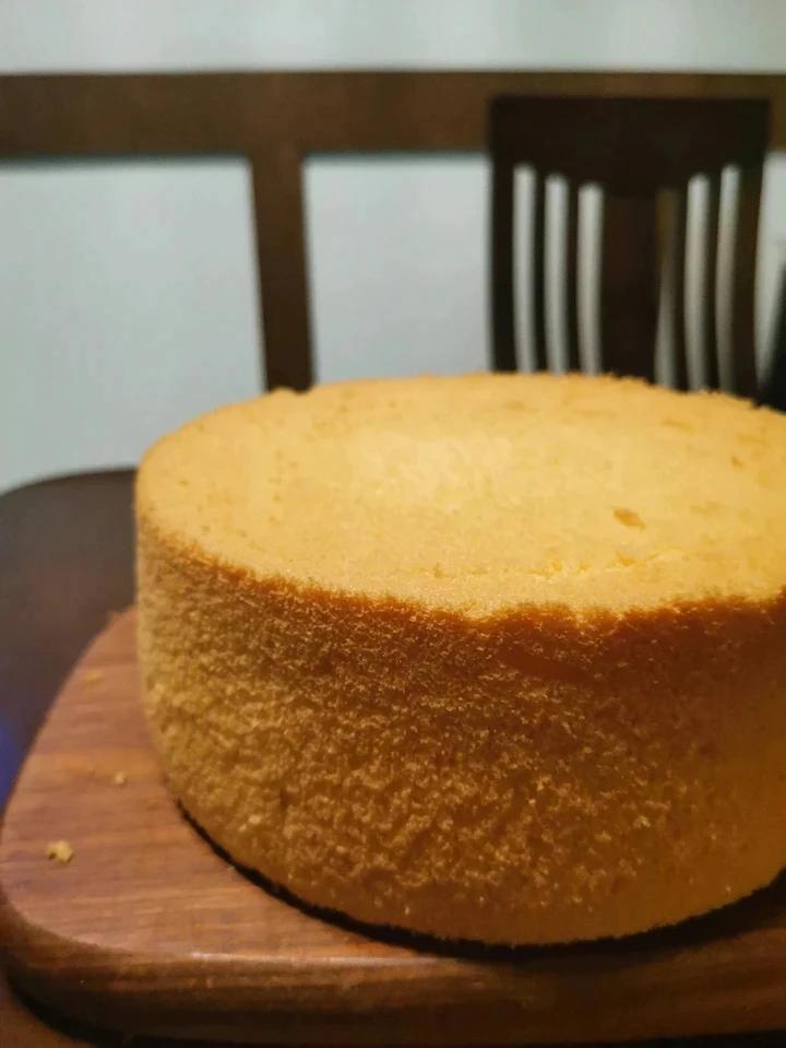 原味戚风蛋糕～8寸