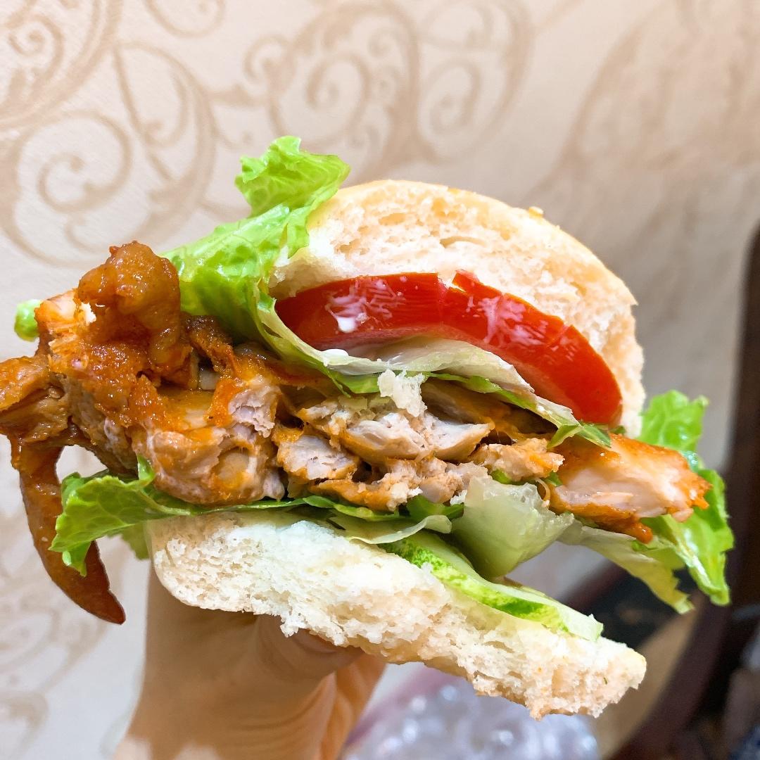 奥尔良鸡腿堡（方法全部有！！现做！！）