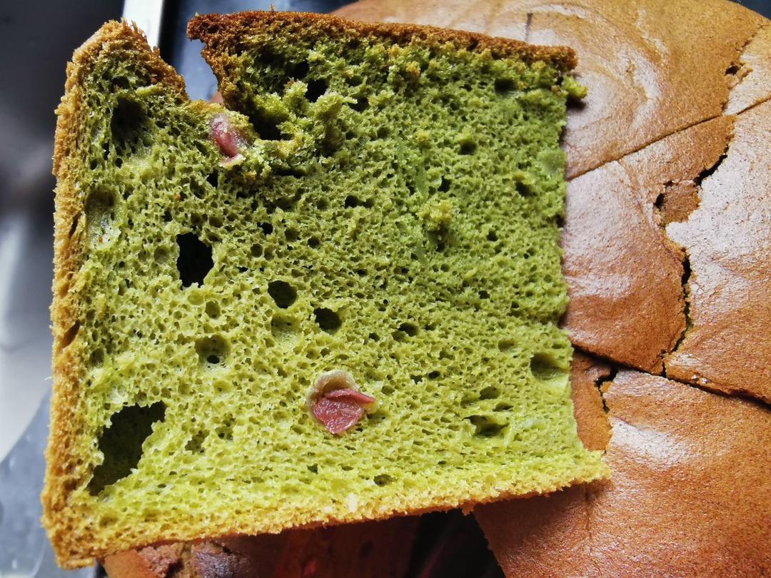 细腻绵软抹茶红豆戚风【附蜜红豆分布均匀小技巧】