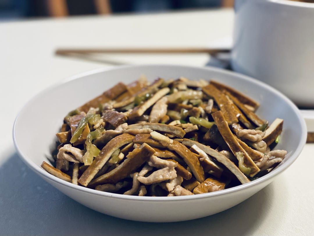 榨菜香干炒肉丝