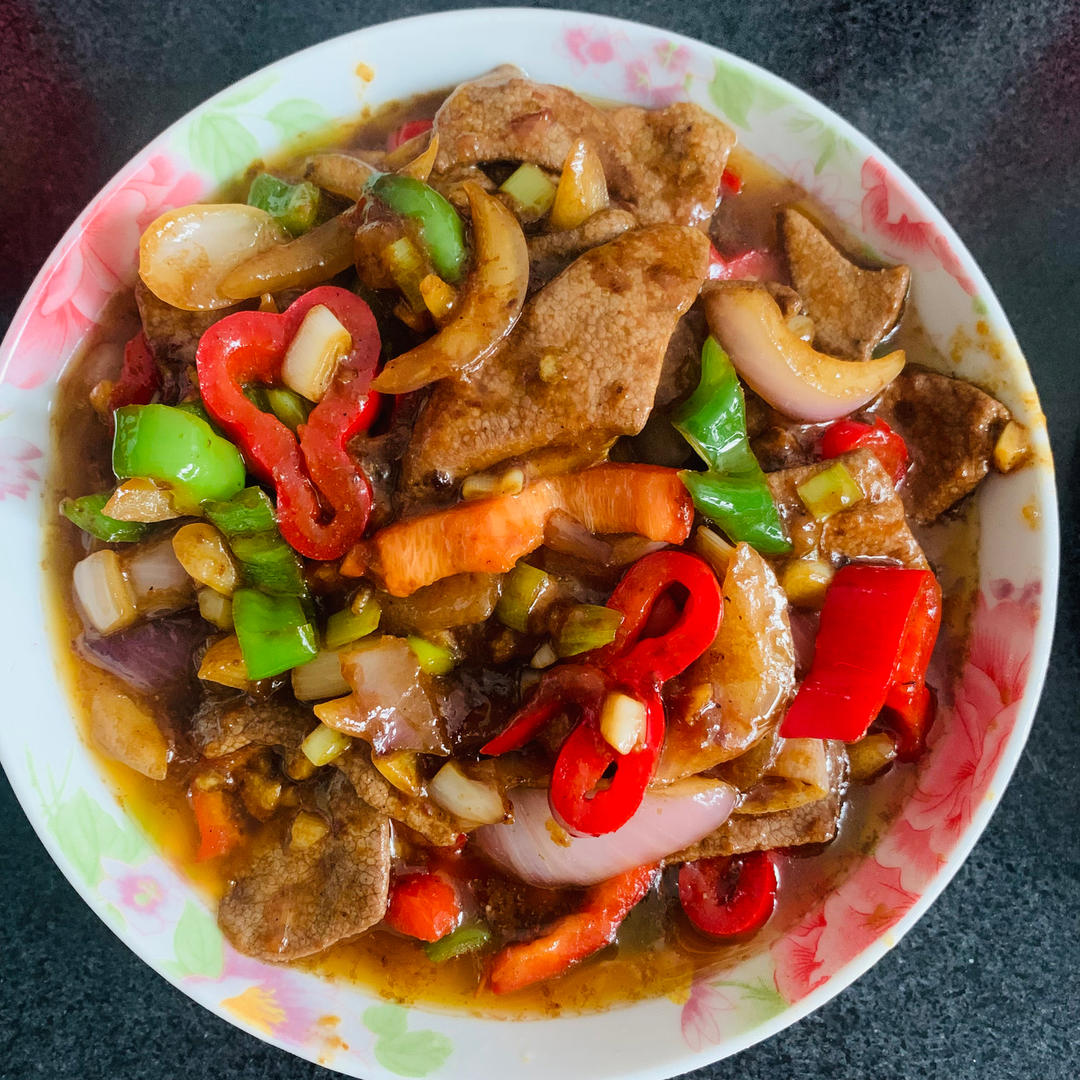 这样炒的猪肝鲜嫩入味，一点都不腥，特别好吃😋