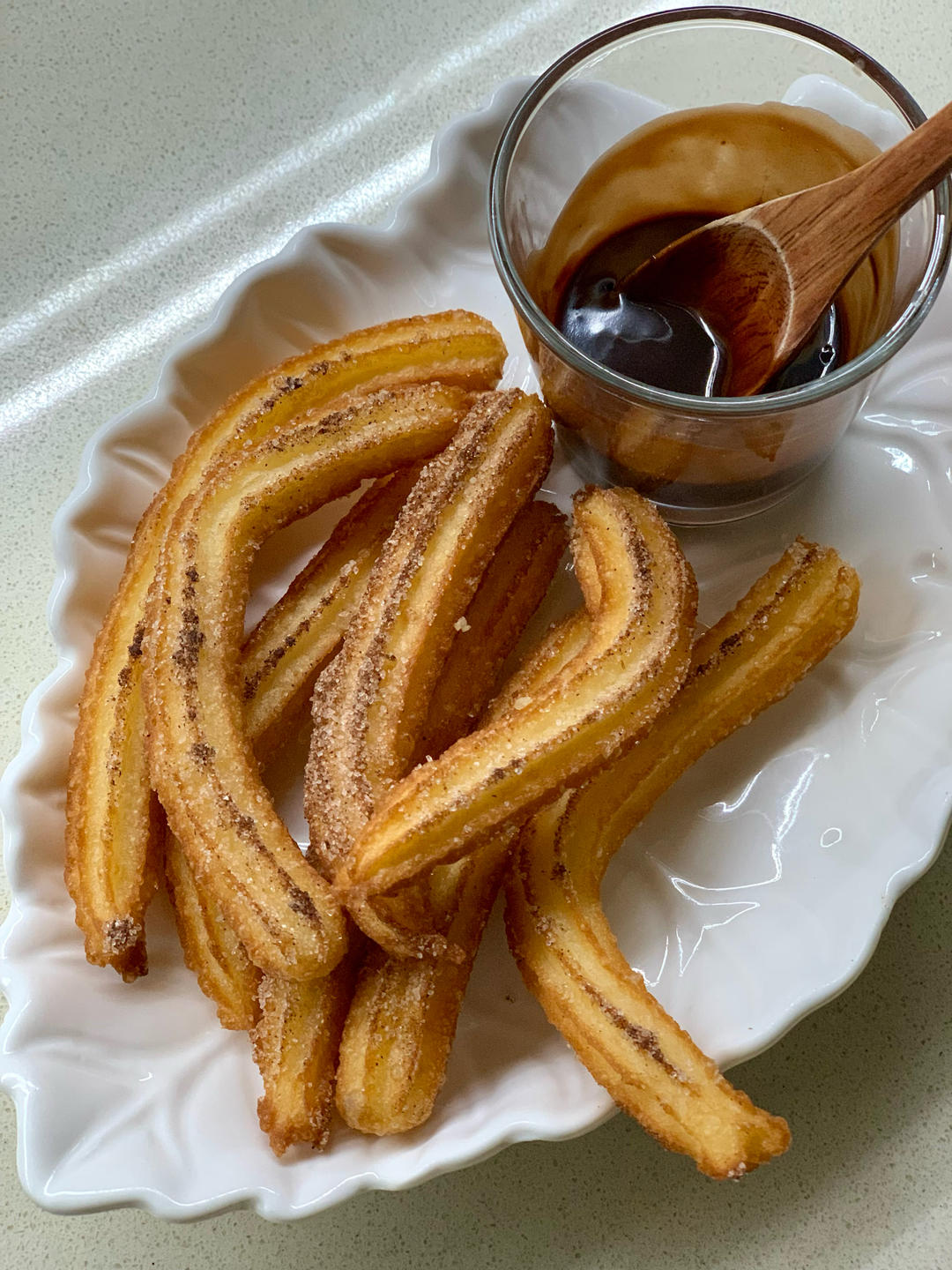 西班牙小油条吉事果churro(两样吃法简单好吃)