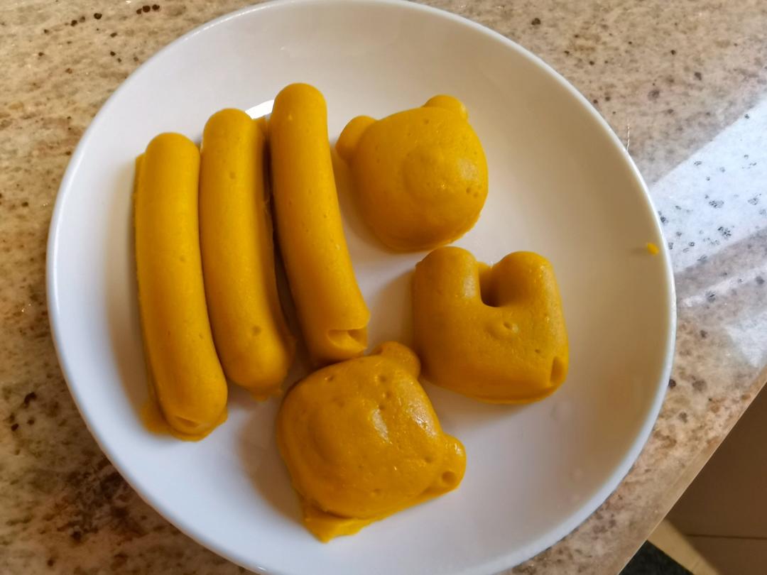 八个月宝宝辅食之瘦肉鸡蛋南瓜蒸糕