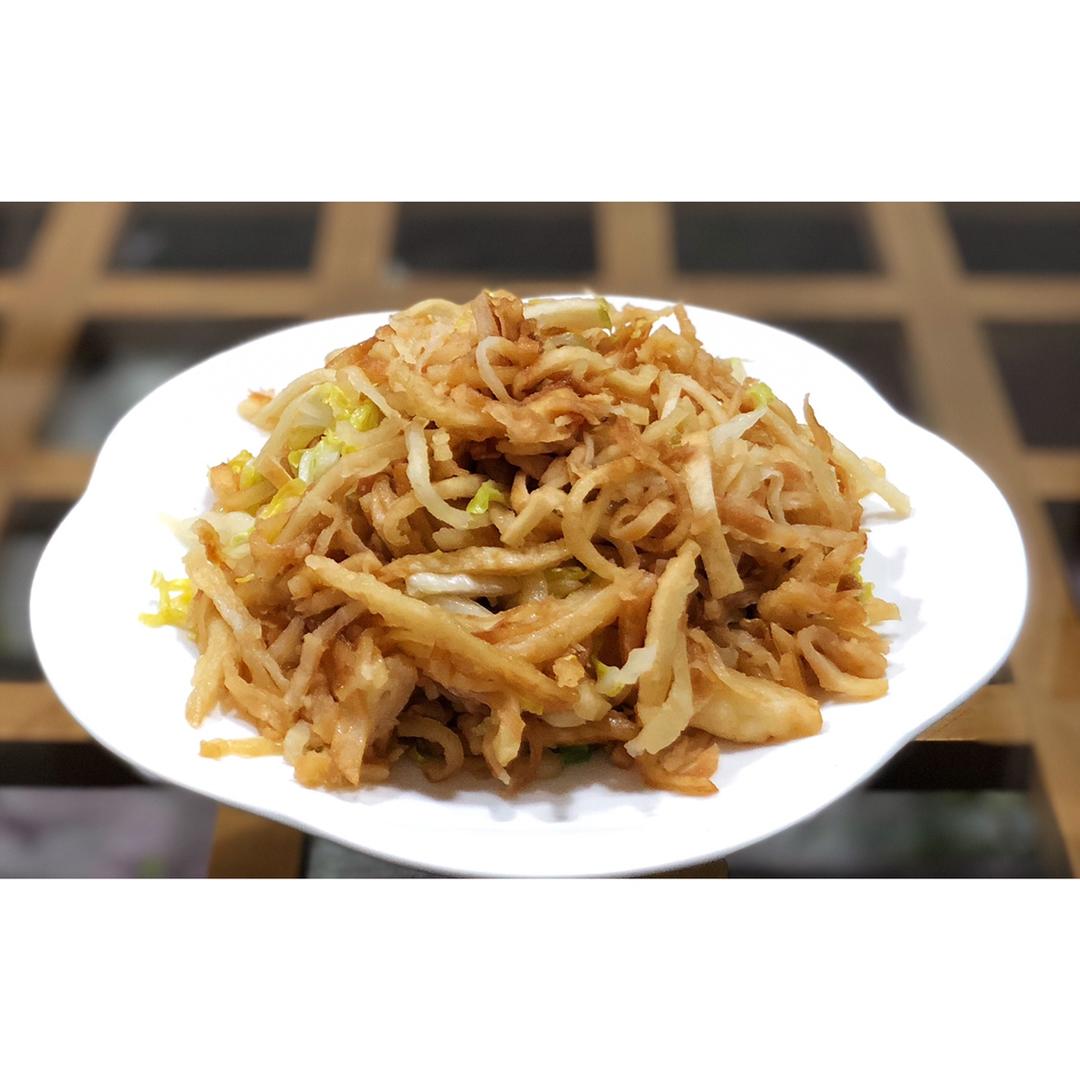 娃娃菜素炒饼丝