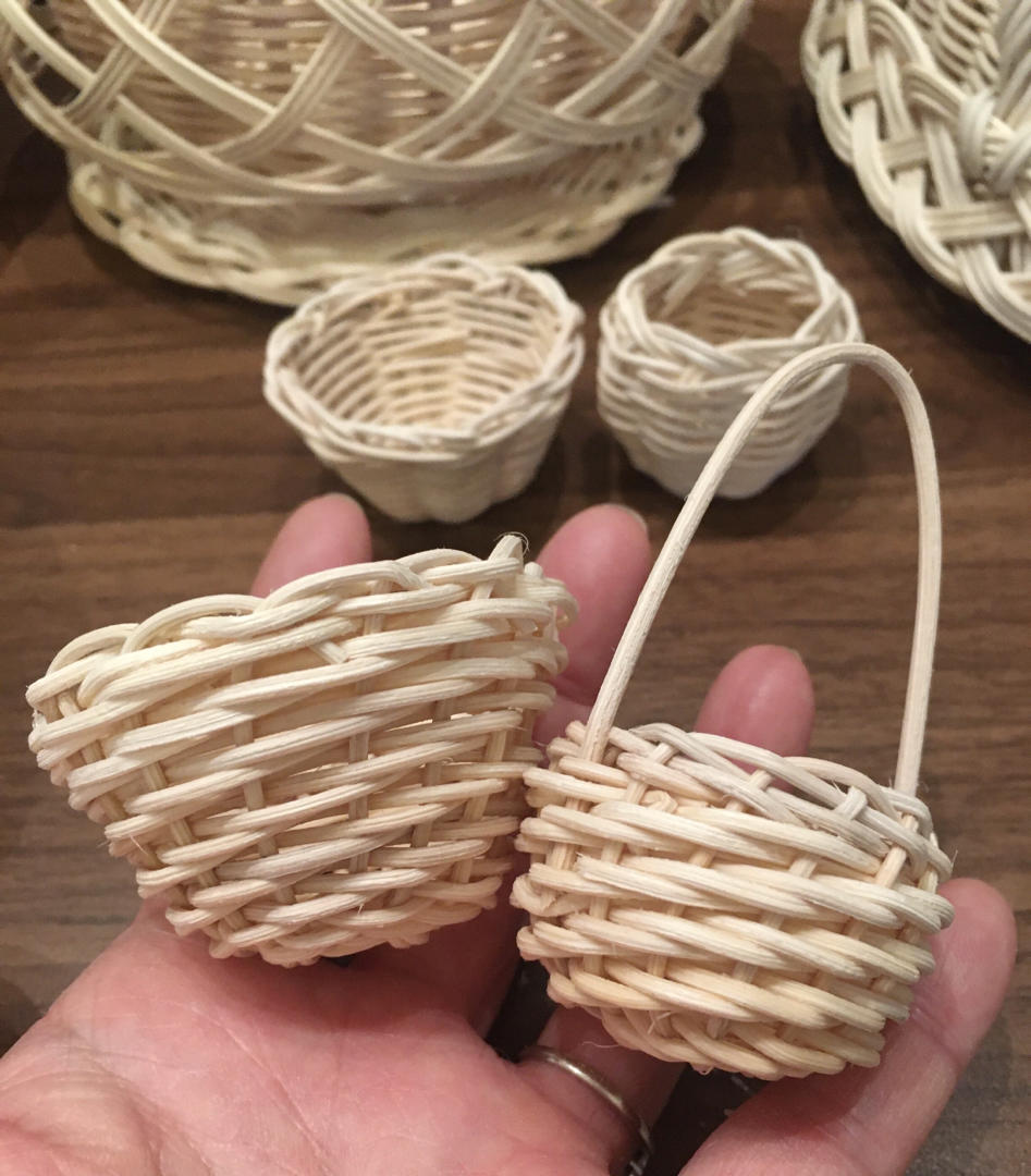 早安明天做的藤编篮子厨房美器自己编