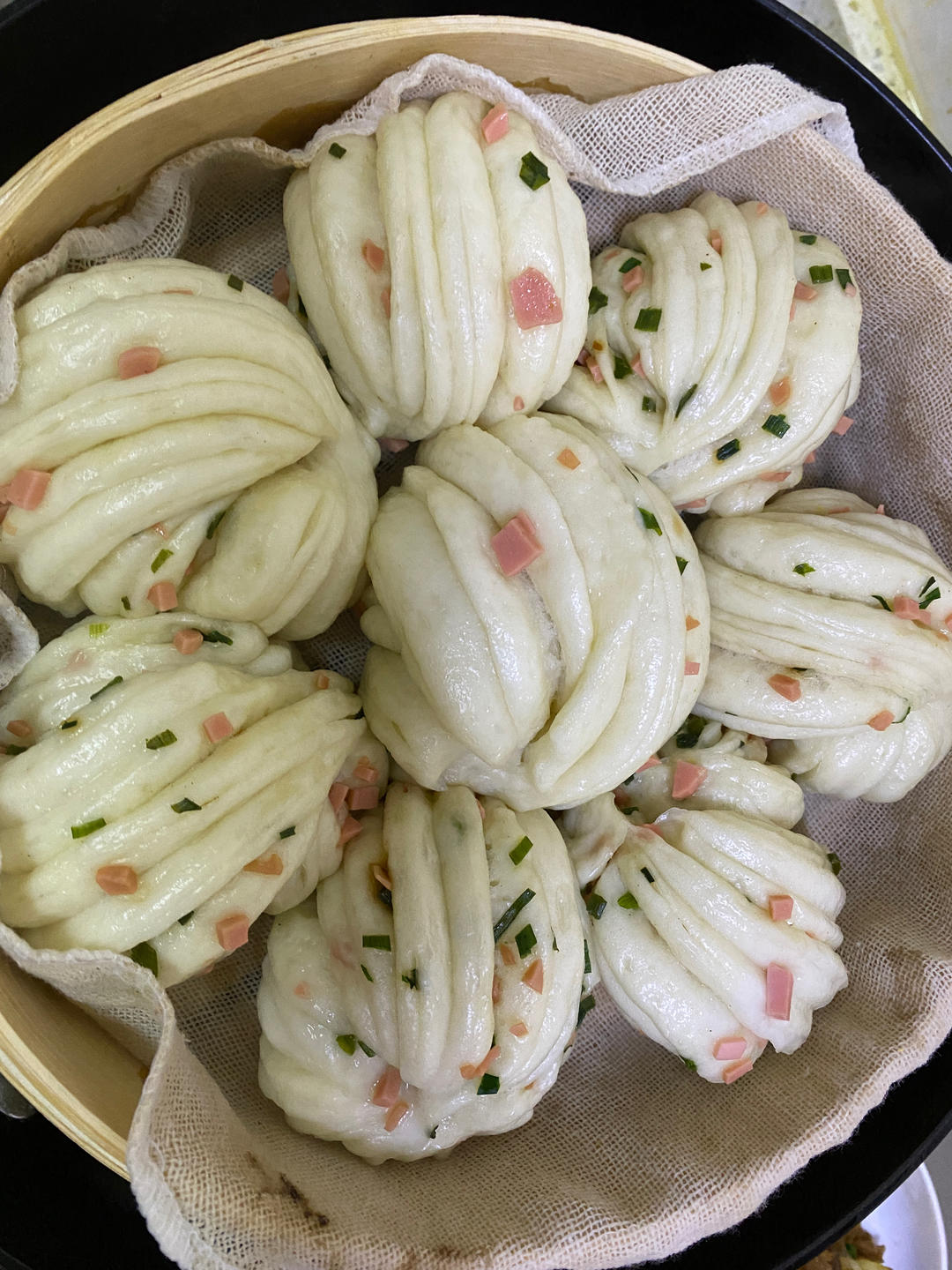 葱油花卷，一根筷子卷出漂亮的造型