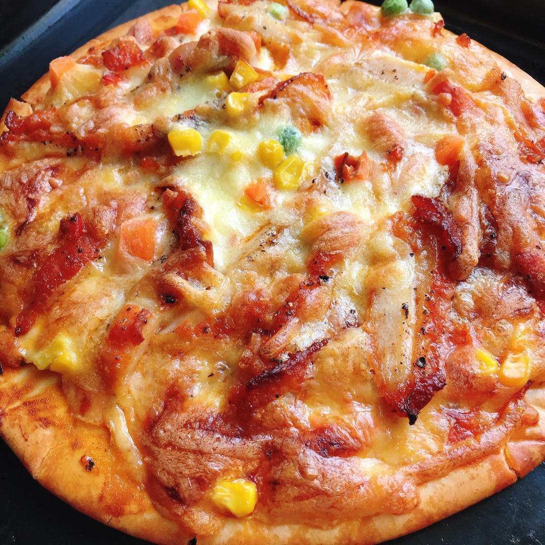 奥尔良烤鸡肉披萨