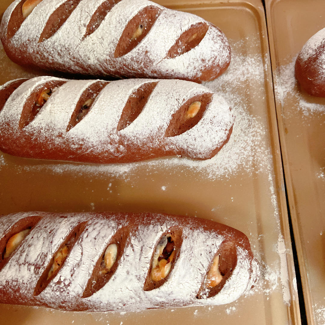 麻薯核桃夹心软欧包