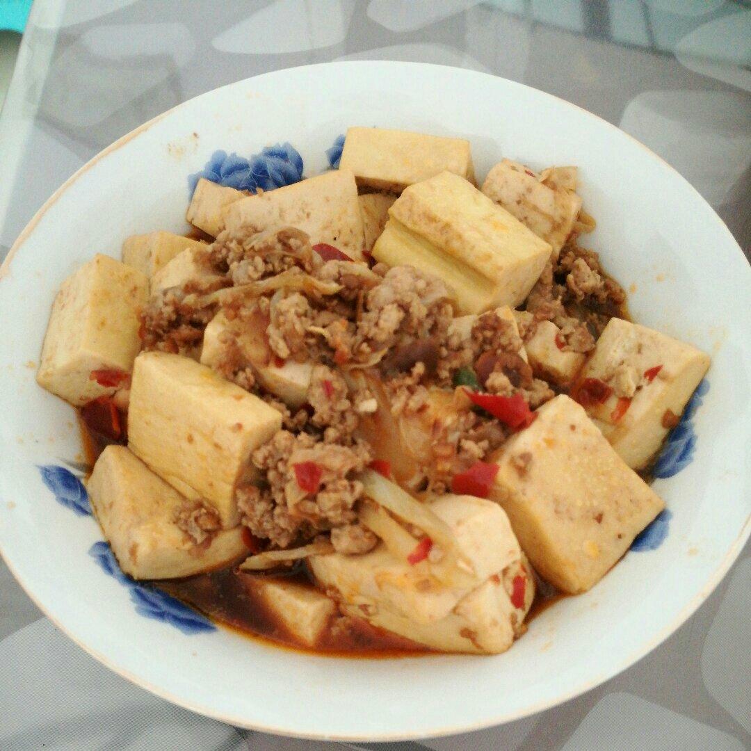 家常红烧肉末豆腐