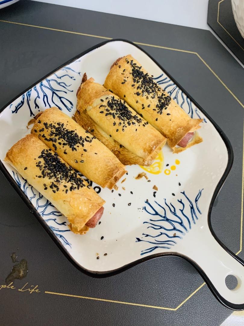 手抓饼卷烤肠