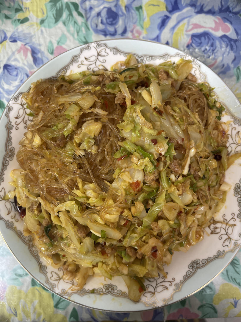 超下饭包菜炒粉丝