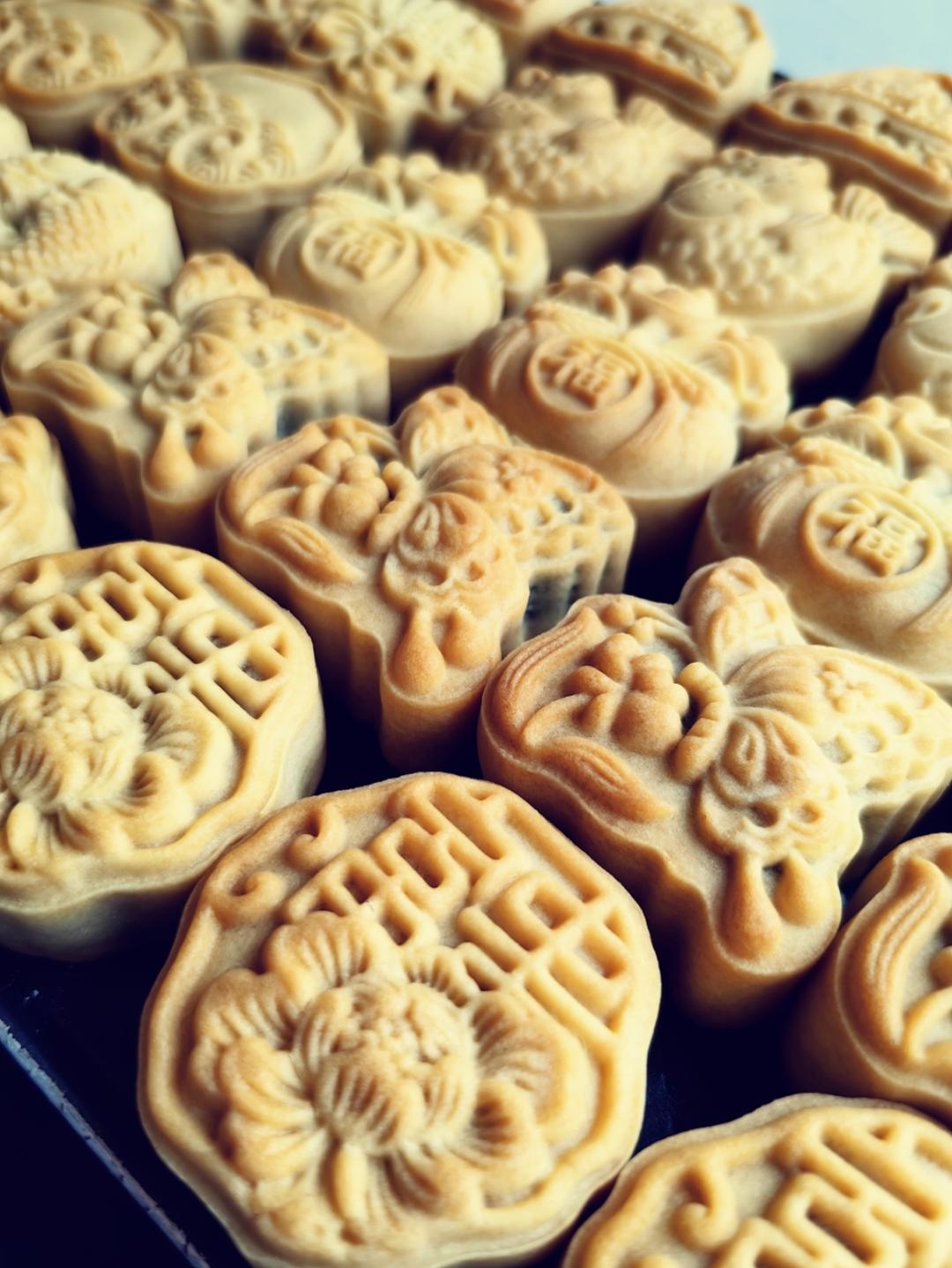 花纹立体的广式月饼皮