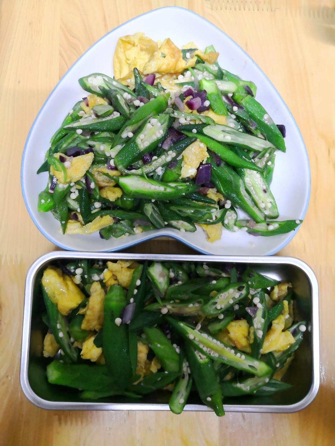 厨师长教你：“秋葵炒蛋”的家常做法，清脆爽口，营养美味