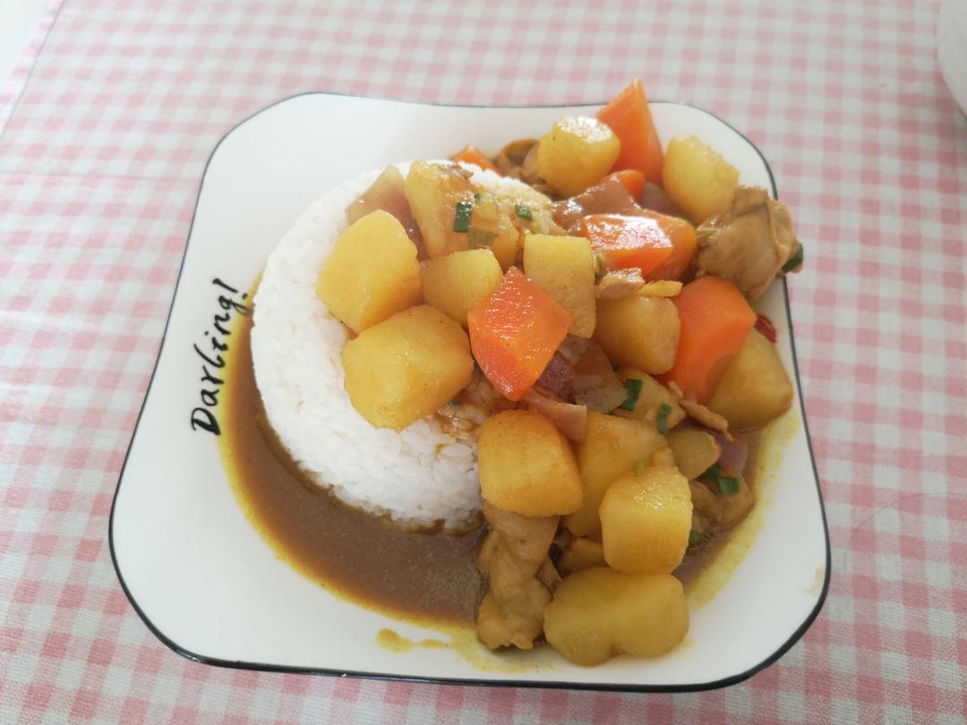 咖喱鸡腿饭