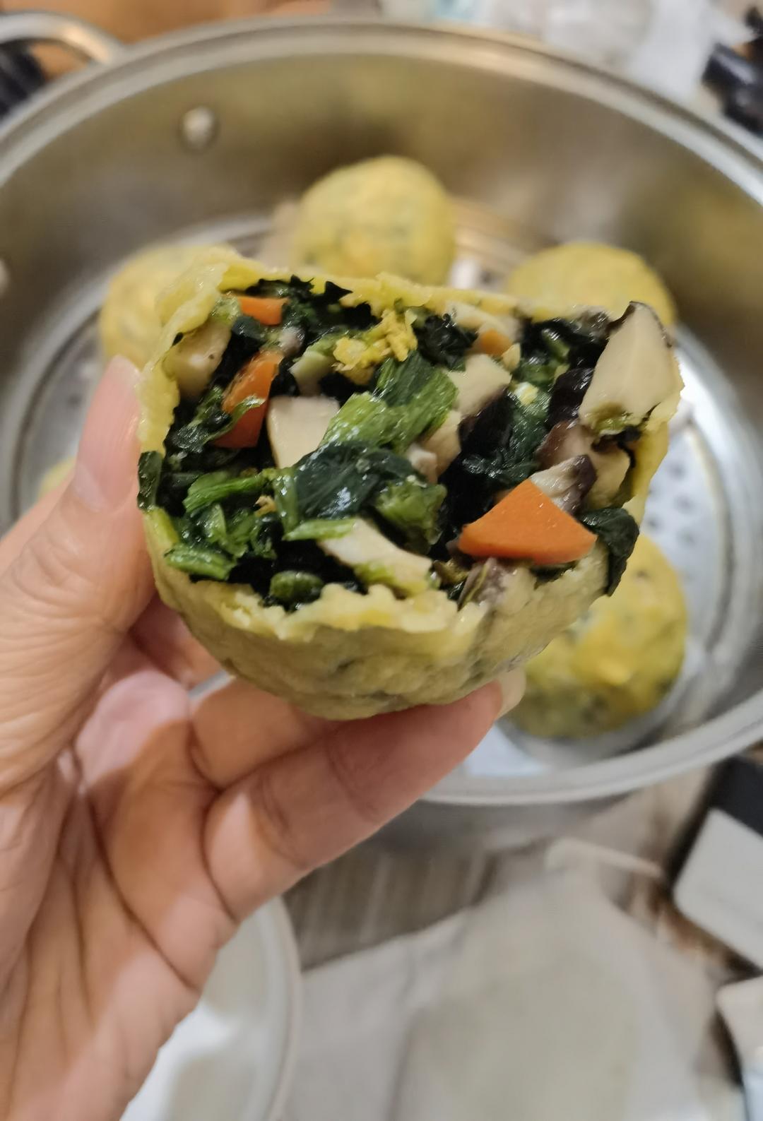 （减脂）玉米面菜团子