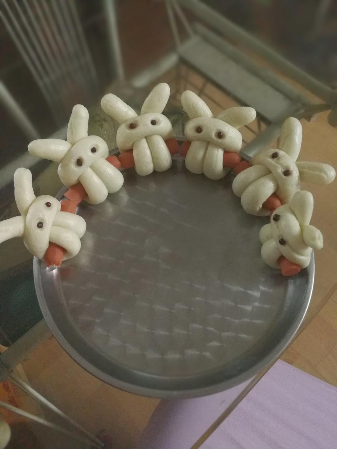 兔子香肠馒头（一次发酵）