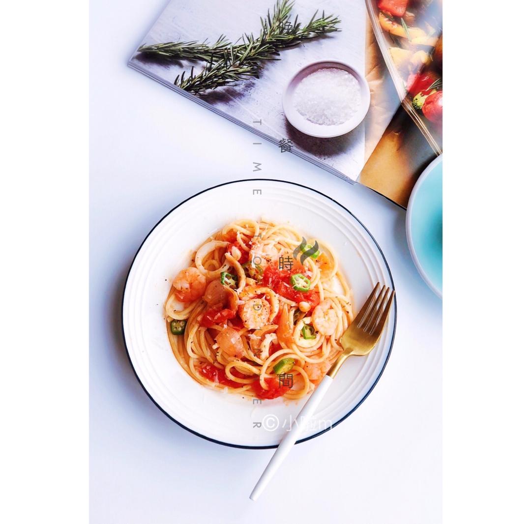 #挑战必胜客#西班牙风情海鲜意面