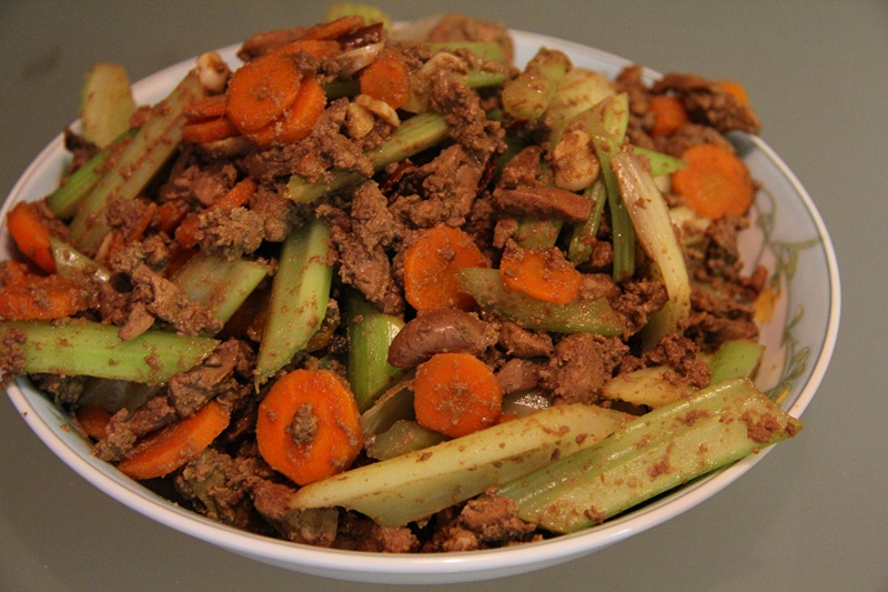 胡萝卜炒鸡肝