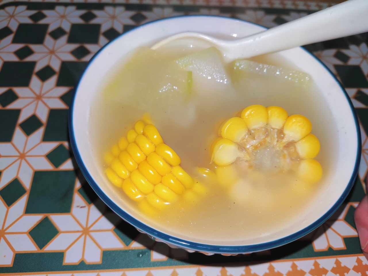 ✨美味减脂汤❗️鲜甜好喝的玉米冬瓜汤