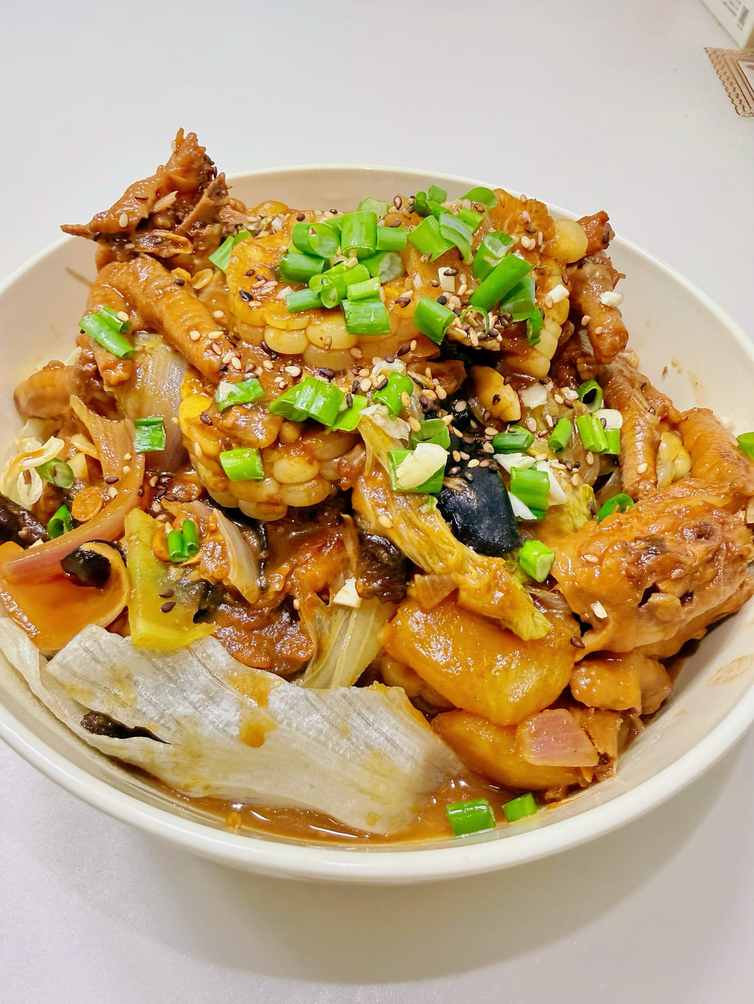 家常菜美食鸡爪煲肉蟹煲
