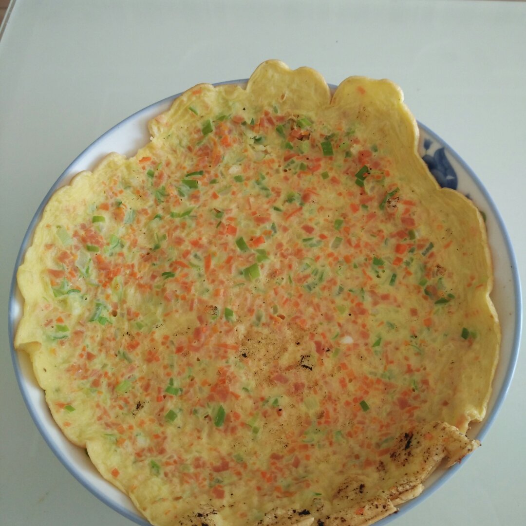 火腿肠葱花鸡蛋饼