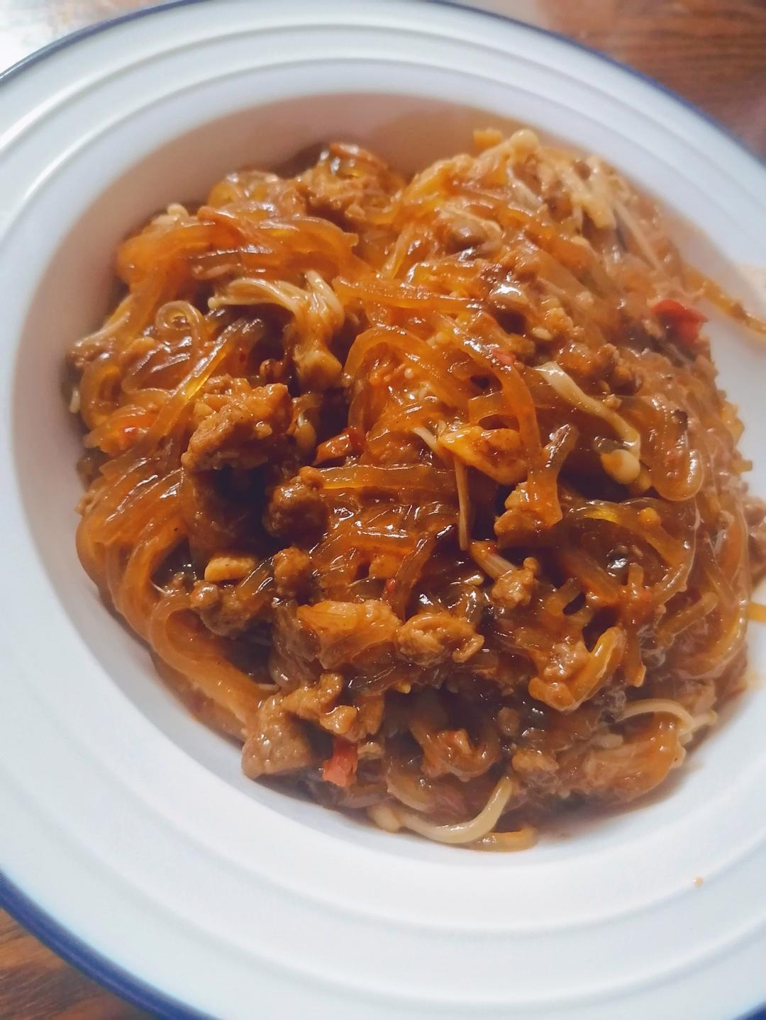 蚂蚁上树(肉末炒粉丝)超下饭‼️十分钟搞定