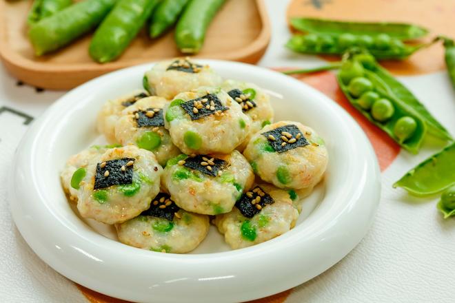 鲜虾豌豆豆腐饼【宝宝辅食】的做法